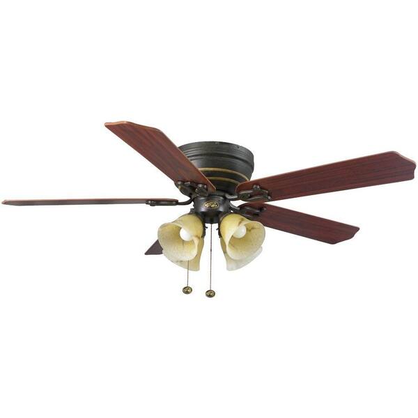 Hampton Bay Carriage House 52 In Led, Harbor Breeze Ceiling Fan Replacement Glass Shade