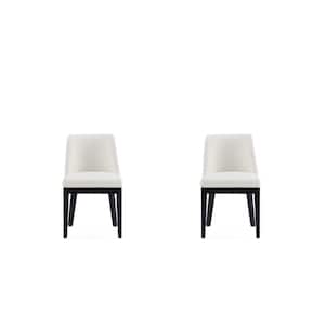 Gansevoort Cream Faux Leather Dining Chair (Set of 2)