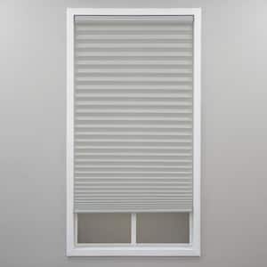 Silver Gray Cordless Light Filtering Polyester Pleated Shades - 24 in. W x 72 in. L