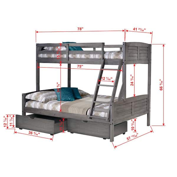 Louver bunk store bed