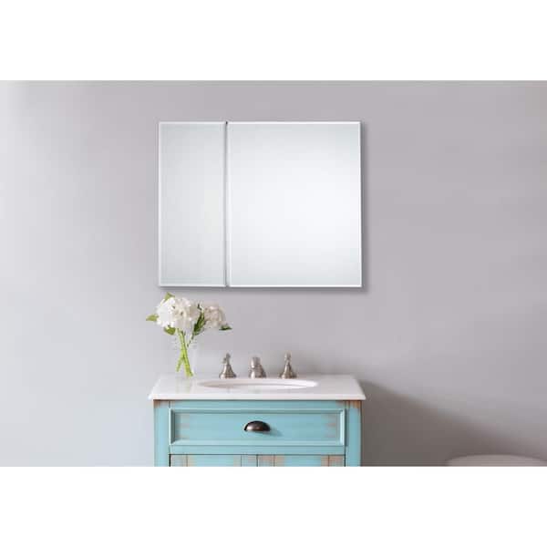 Pegasus 30 in. W x 30 in. H Rectangular Medicine Cabinet with Mirror