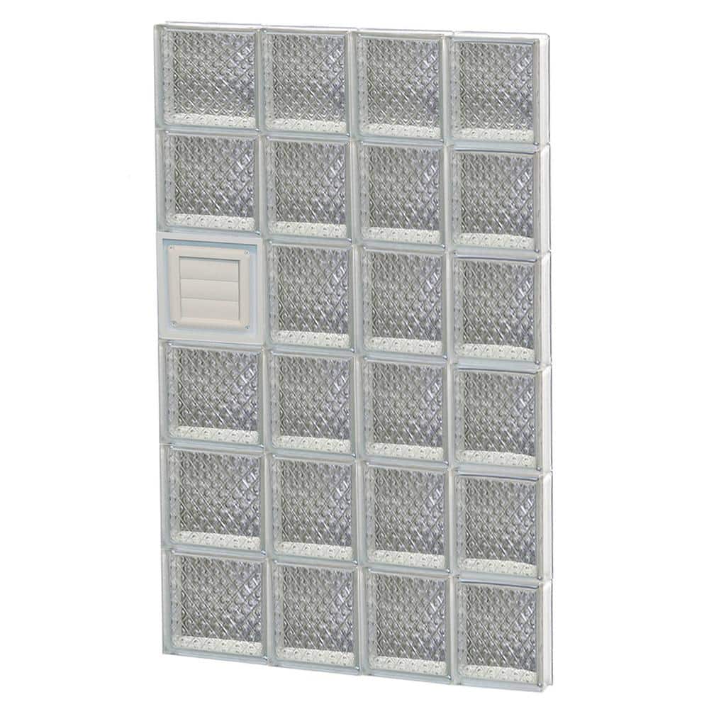 25 in. x 46.5 in. x 3.125 in. Frameless Diamond Pattern Glass Block Window with Dryer Vent price history on PriceWatchPro