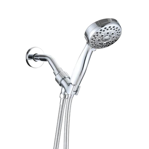 Unbranded 5-Spray Settings Wall Mounted Handheld Shower Head with 2.5 GPM, High Pressure Hand Shower in Chrome