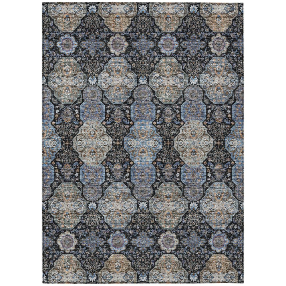 Chantille Machine Washable Indoor/Outdoor Abstract ACN2484 Black 3 ft. x 4 ft. Area Rug price history on PriceWatchPro