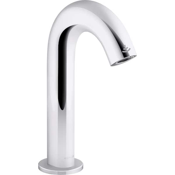 KOHLER Oblo AC-Powered Single Hole Touchless Bathroom Faucet with Kinesis Sensor Technology in Polished Chrome