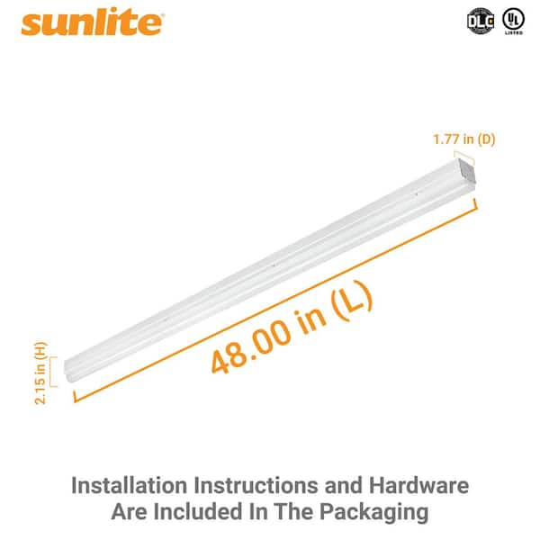 2 ft. 120-Watt Integrated LED Cool White (4000K) Linear Dual Strip White Flush Mount Strip Light Fixture 2 ft. 120-Watt Integrated LED Cool White (4000K) Linear Dual Strip White Flush Mount Strip Light Fixture