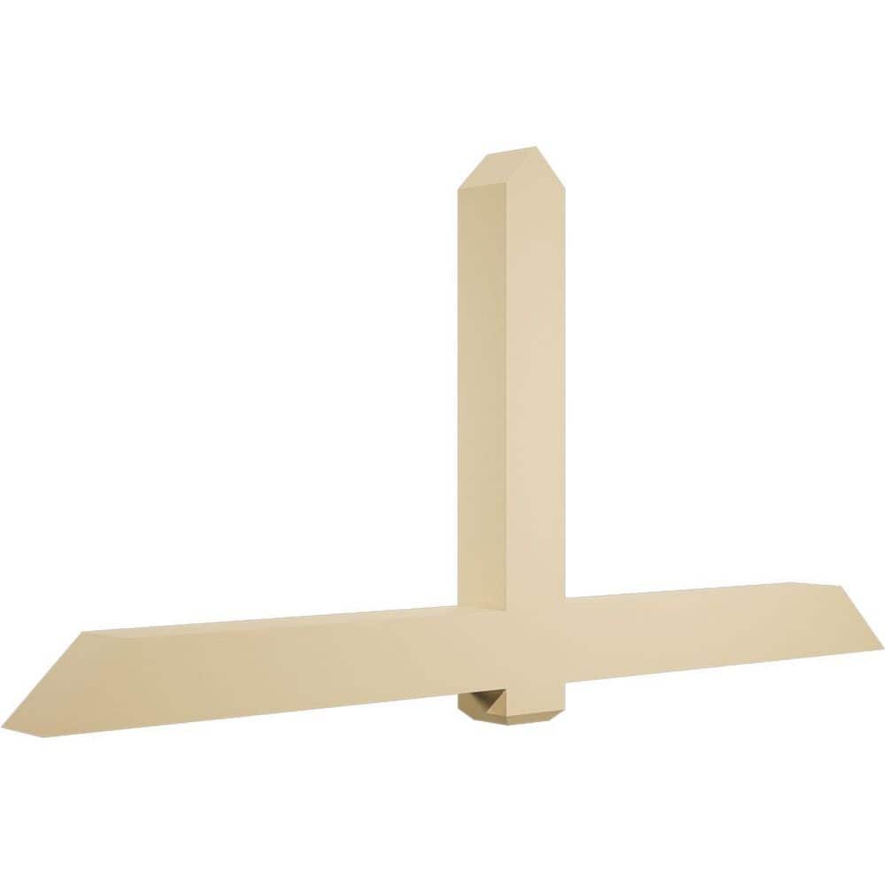 84 in. W x 42 in. H x 6 in. D x 6 in. F, 12/12 Pitch, Eugene Signature Urethane Gable Bracket, Primed Tan