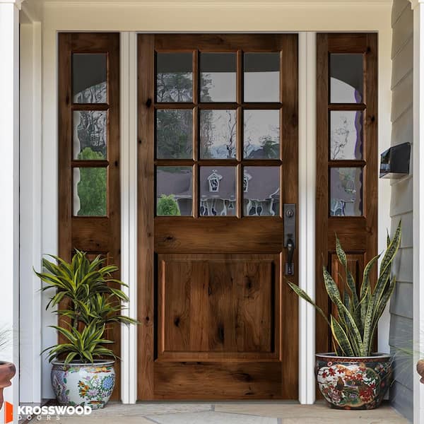 Krosswood Doors 64 in. x 80 in. Rustic Knotty Alder Left-Hand Krosswood Doors 64 in. x 80 in. Rustic Knotty Alder Left-Hand