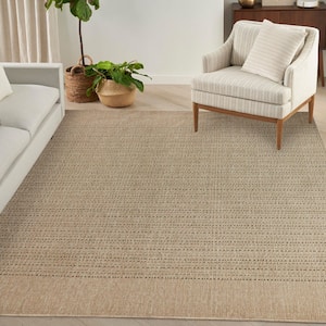 Tulum Taupe 8 ft. x 10 ft. All-Over Design Contemporary Area Rug