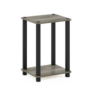 Simplistic 13.4 in. French Oak / Black Small End Table