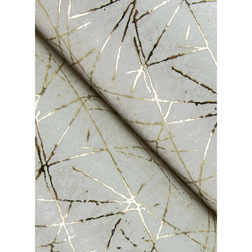 Champagne and White Non-Woven Abstract Wallpaper Roll