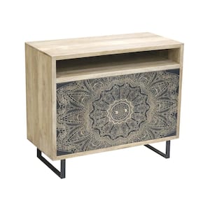 Prisca Natural Accent Cabinet With Two Doors