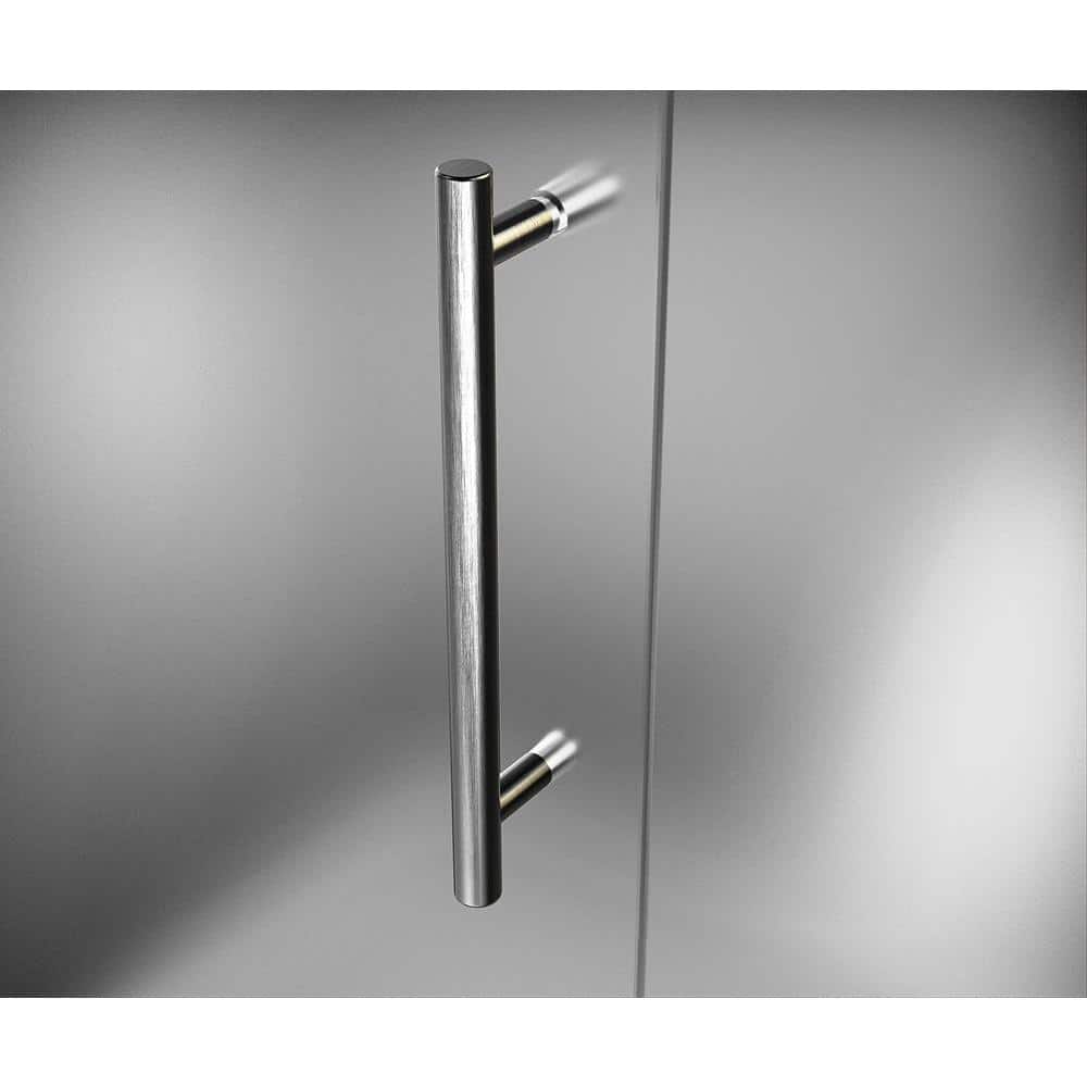 Nautis GS 40" Frosted Glass Frameless Hinged Shower Door