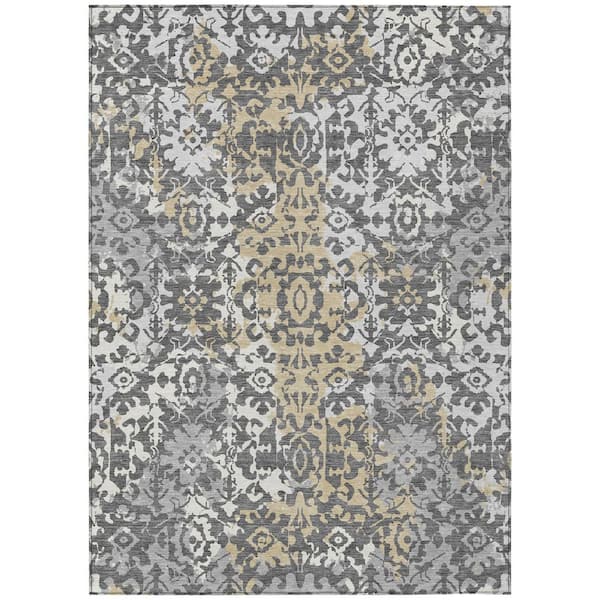 Chantille Machine Washable Indoor/Outdoor Abstract ACN2979 Gray 10 ft. x 14 ft. Area Rug