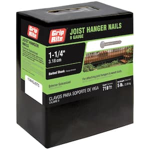 #9 x 1-1/4 in. 12-Penny Hot Galvanized Steel Joist Hanger Nails (5 lb.-Pack)