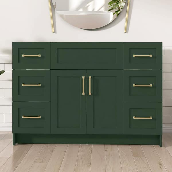 Zeafive Mox 48 in. W Bathroom Vanity Cabinet without Top in Green