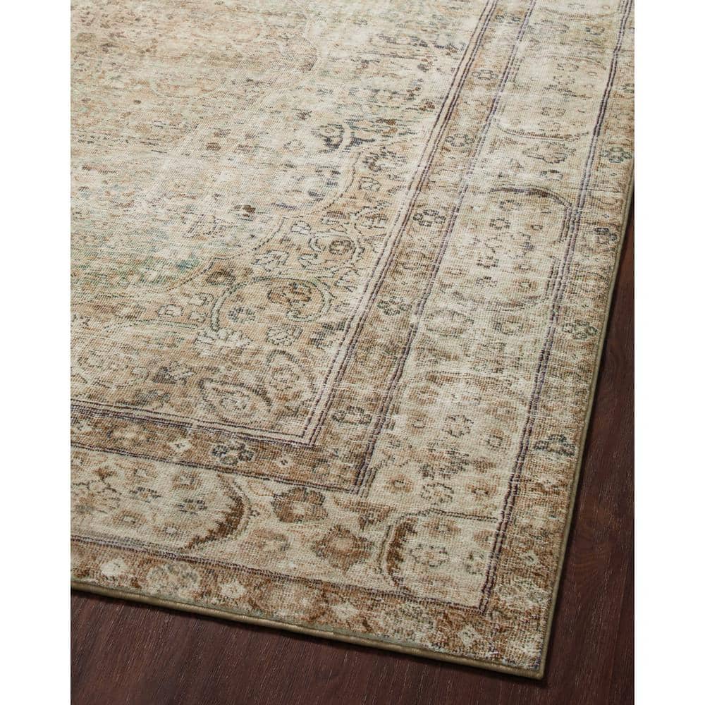 Antique Sage Rectangular 5' x 7' Synthetic Area Rug