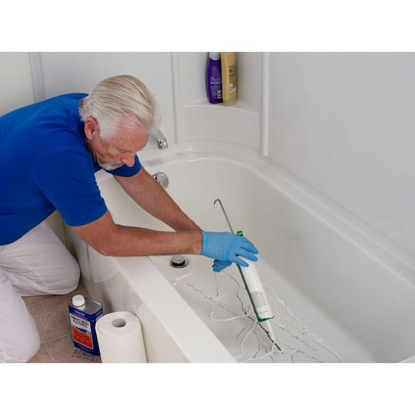 Shower Bathtub Base Bath Tub Floor Repair Kit Inlay 40 x 16 in Easy DIY White 