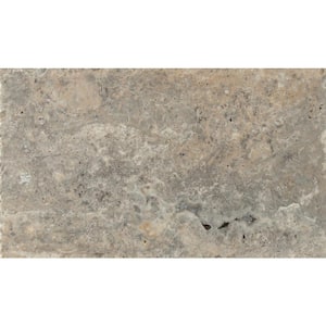 Silver Pattern Honed-Unfilled-Chipped-Brushed Travertine Floor and Wall Tile (5 kits / 80 sq. ft. / pallet)