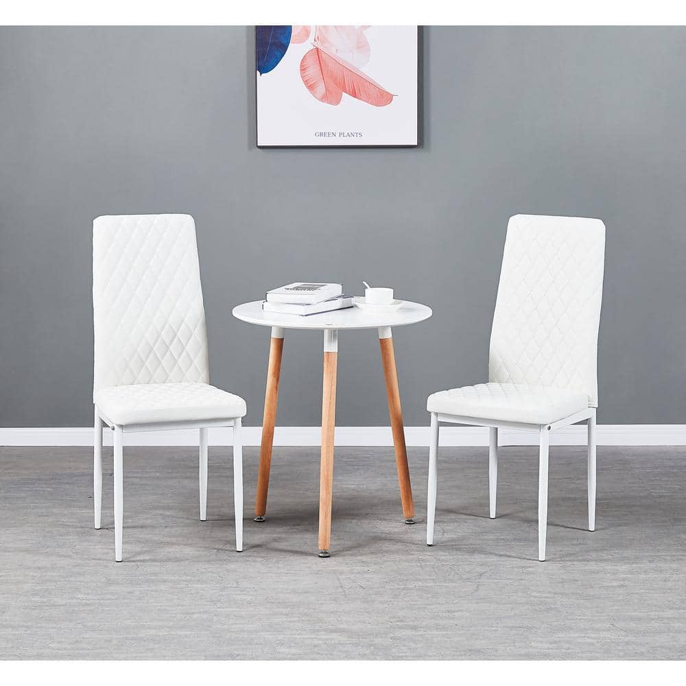 Modern Simple Dining Chair 6 Piece Set-White