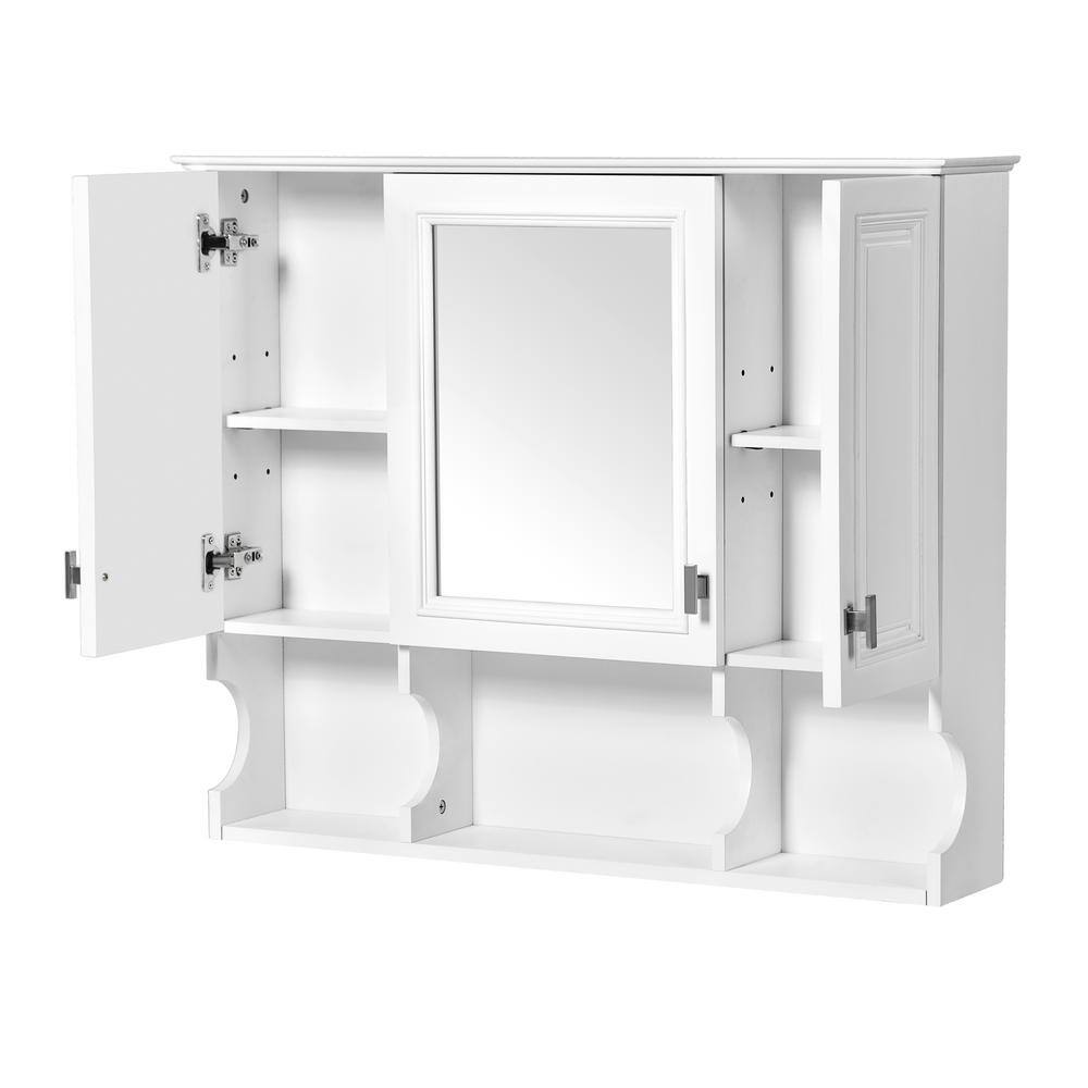 35 in. W x 28.7 in. H White Rectangular Metal Recessed or Surface Mount Medicine Cabinet, Medicine Cabinet with Mirror price history on PriceWatchPro