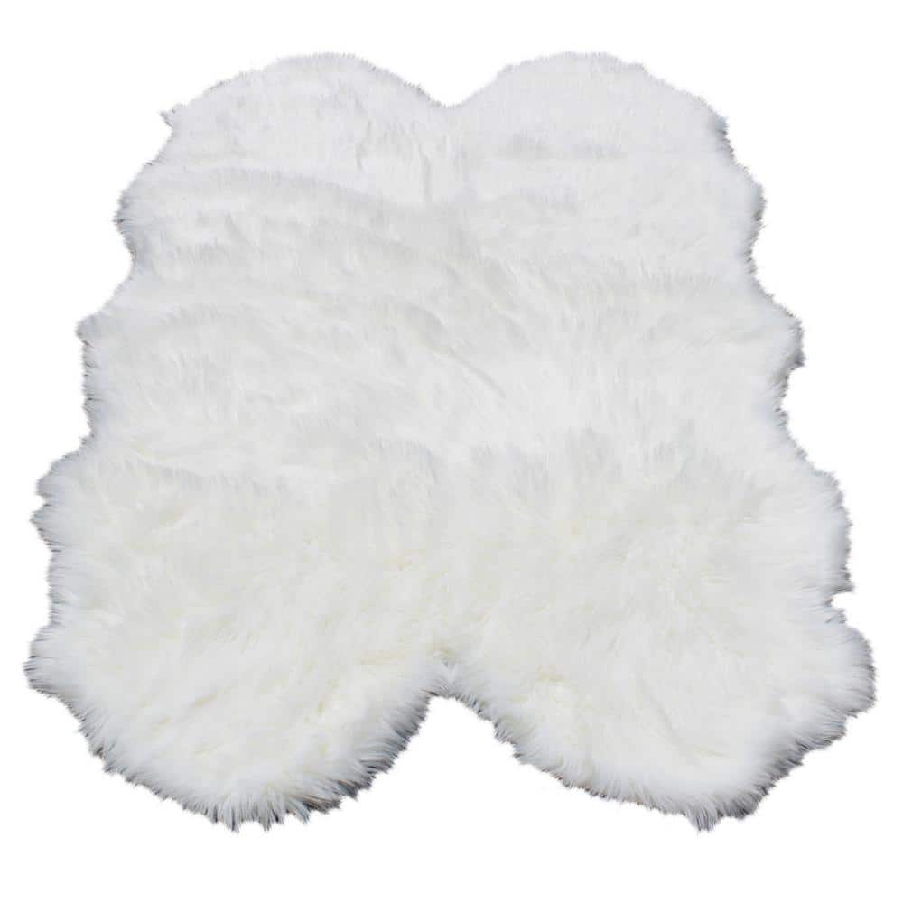 White 3 ft. x 5 ft. Luxuriously Soft and Eco Friendly Faux Fur Area Rug price history on PriceWatchPro