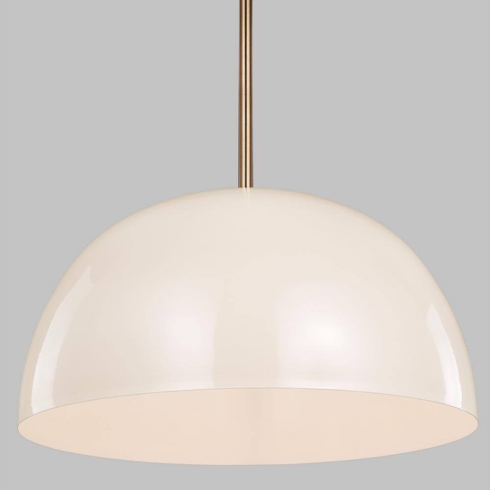 Ivan Transitional 15'' Black and Blush Drum Pendant Light