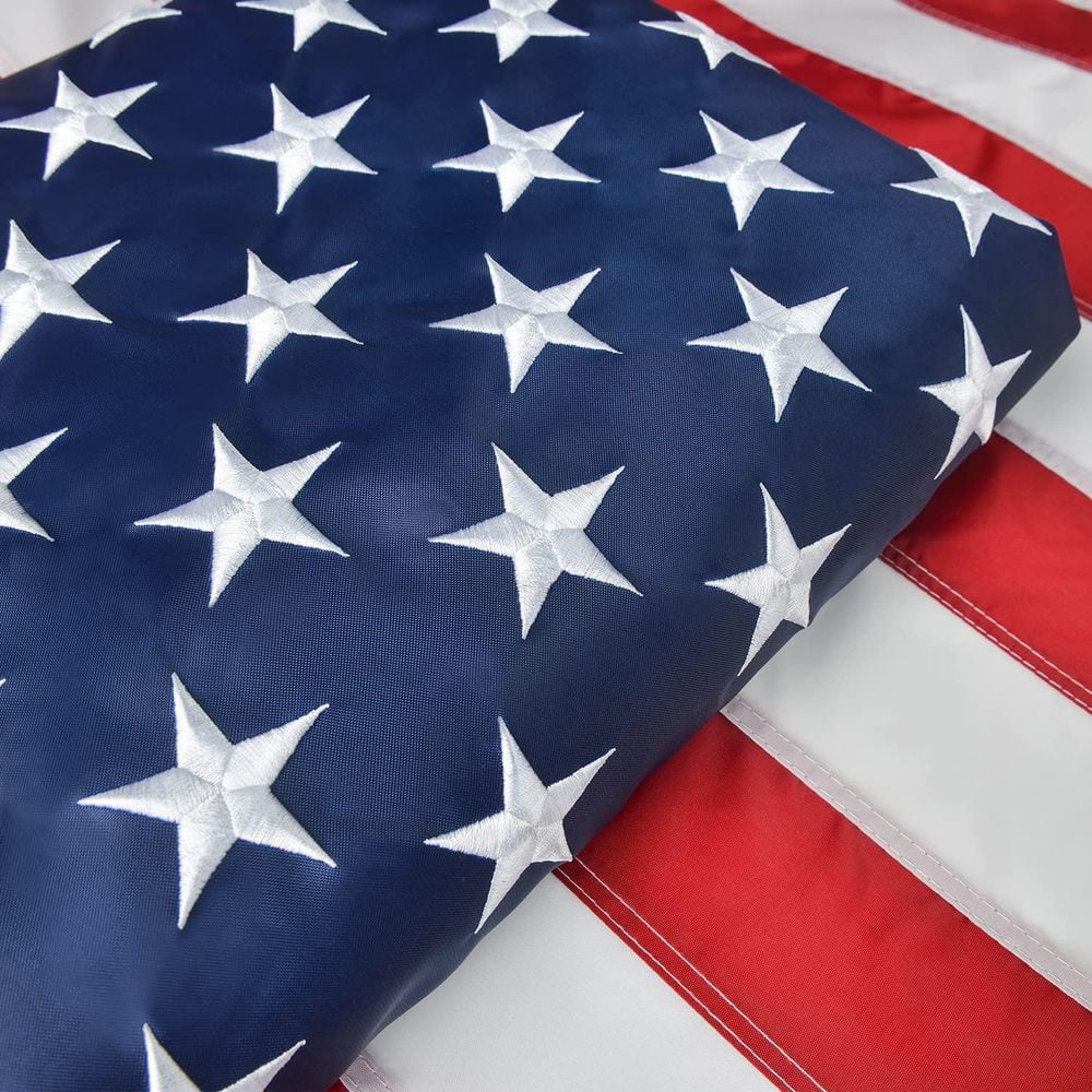 48 in. x 72 in. Waterproof Polyester USA Flag with Embroidered Stars, Fade Resistant price history on PriceWatchPro
