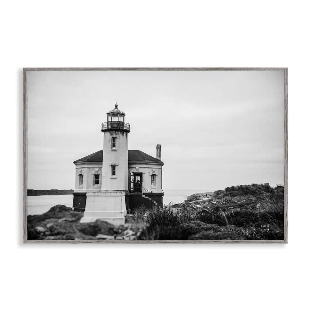 Looking Out Lighthouse by Nathan Larson Gray Framed Architecture Giclee Art Print 12 in. x 18 in. price history on PriceWatchPro