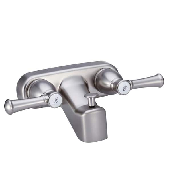 Dura Faucet 2-Handle Designer RV Tub and Shower Diverter Faucet in Brushed Satin Nickel