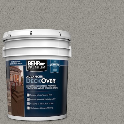 5 gal. #SC-137 Drift Gray Textured Solid Color Exterior Wood and Concrete Coating