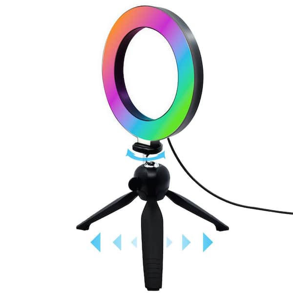 Buy 8-Inch White LED Ring Light,Selfie Ring Light for Make-Up Video  Shooting Ringlight Flashes,3 Light Modes Led Ring Light with Stand Online  at Lowest Price Ever in India | Check Reviews &