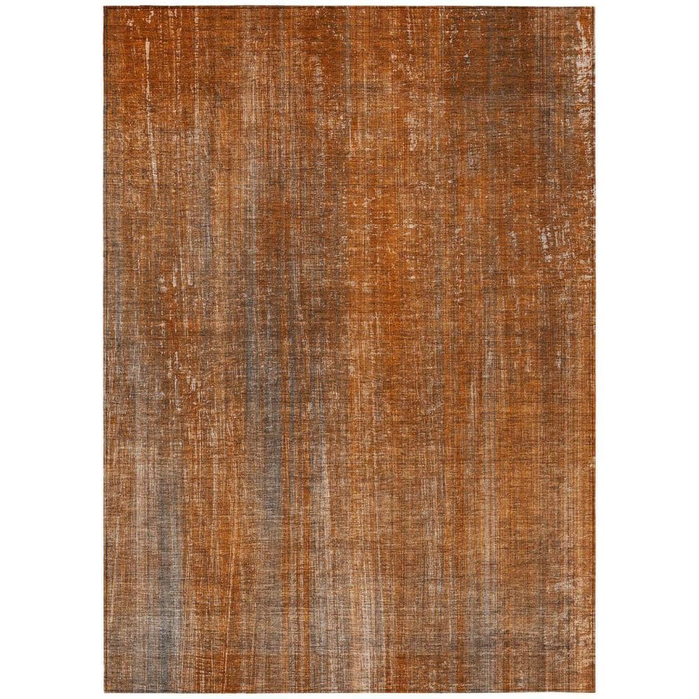 Orange 5 ft. x 8 ft. Woven Striped Rectangle Indoor/Outdoor Area Rug price history on PriceWatchPro