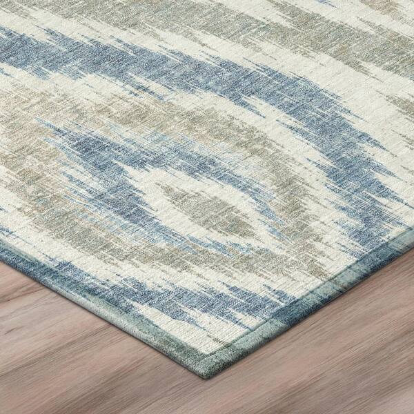 Chantille Machine Washable Indoor/Outdoor Abstract ACN3071 Denim 3 ft. x 5 ft. Area Rug