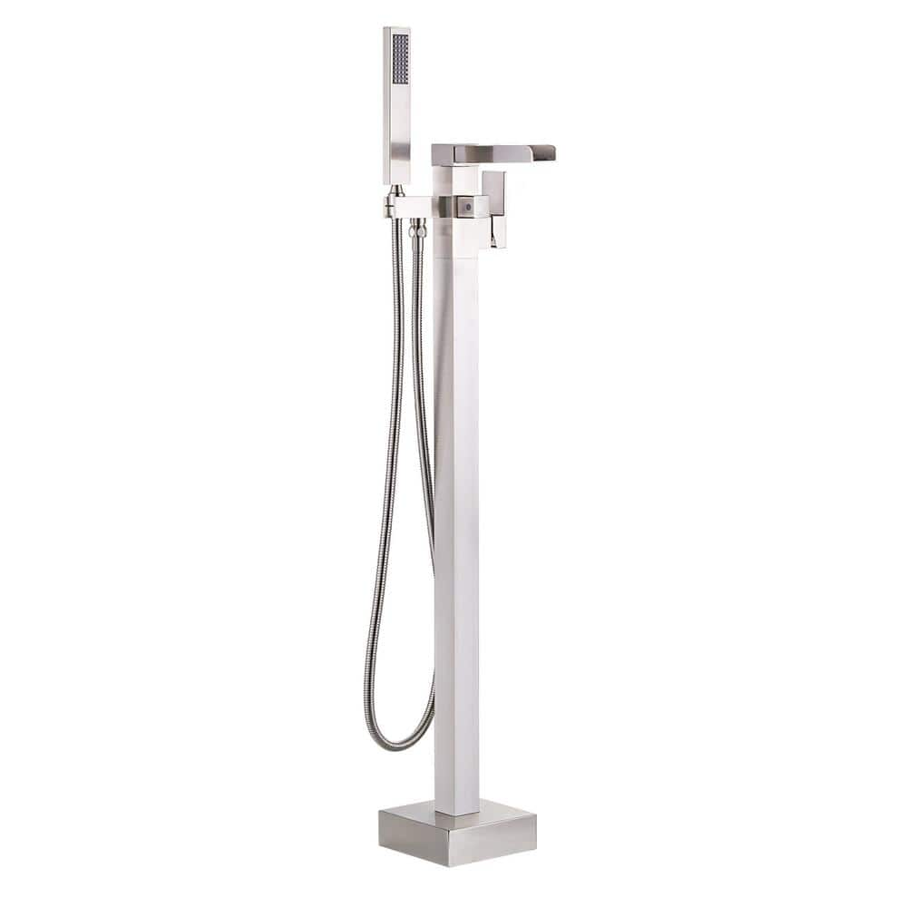 ARCORA Single Handle Free Standing Bathtub Faucet with Hand Shower in ...