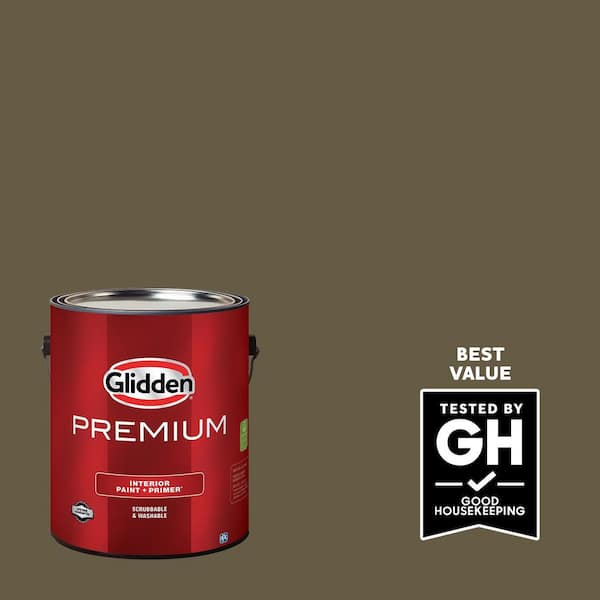 Glidden Premium 1 gal. PPG1102-7 Pine Cone Semi-Gloss Interior Latex Paint