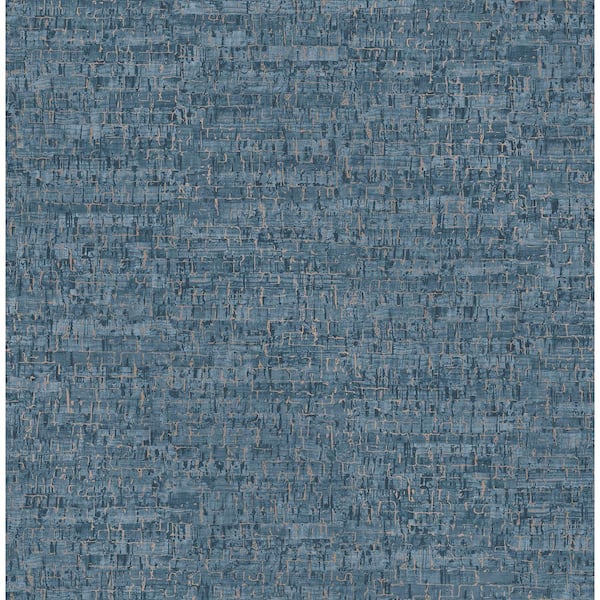 Henrique Navy Faux Cork Navy Wallpaper Sample