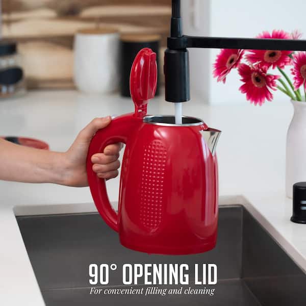 OVENTE KP72R 7-Cup Red BPA Free Electric Kettle With Auto Shut-Off and  Boil-Dry Protection KP72R - The Home Depot