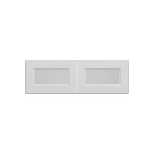 HOMLUX 36 in. W x 12 in. D x 12 in. H in Traditional Dove Plywood Ready to Assemble Wall Kitchen Cabinet