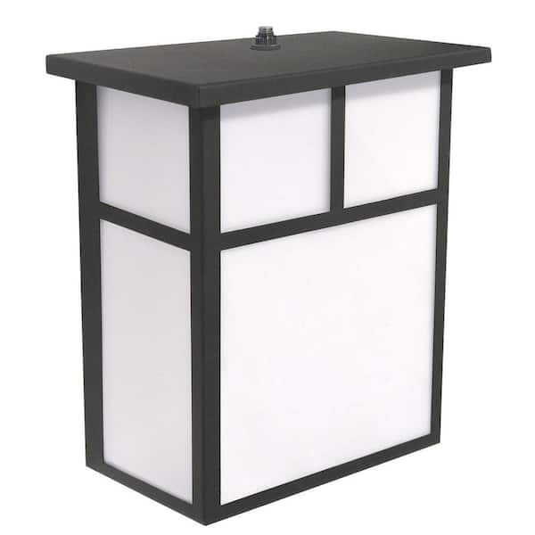 Sunlite 10 in. Black Outdoor Hardwired Integrated LED Decorative Lantern with No Bulbs Included Selectable CCT