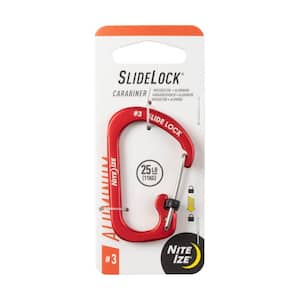 SlideLock Carabiner Aluminum #3 - Red