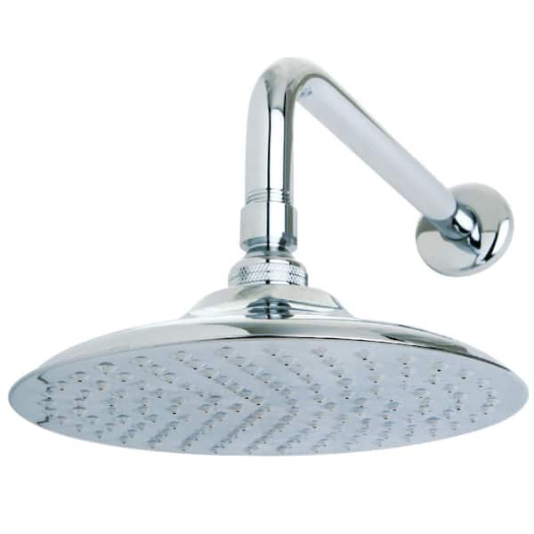 Kingston Brass 1-Spray 7.8 in. Single Wall Mount Fixed Rain Shower Head in Polished Chrome