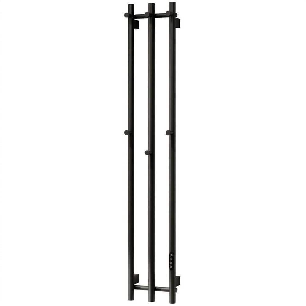 220W Wall Mounted Electric Towel Warmer WiFi App Control LED Touch Screen Timer IPX5 Black Vertical Smart price history on PriceWatchPro