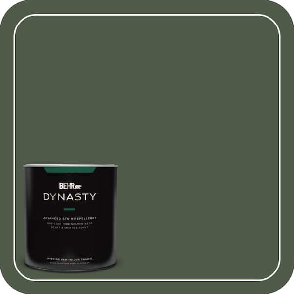 BEHR DYNASTY 1 qt. #440F-7 Fresh Pine Semi-Gloss Enamel Interior Stain-Blocking Paint & Primer