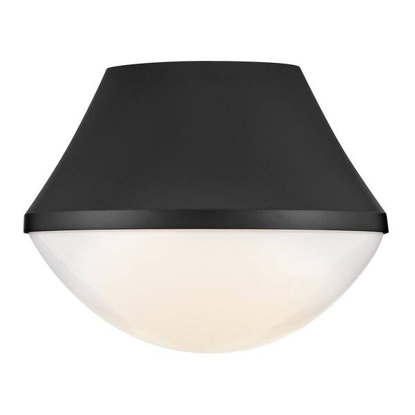 LARK - Haddie 11.0 in. 1-Light Black Flush Mount
