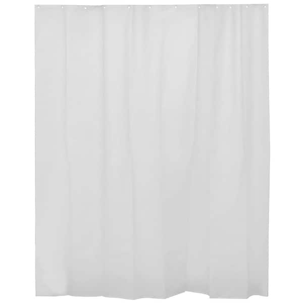 EVIDECO French home goods Solid Eva 71 in. x 78 in. White Bath Shower ...