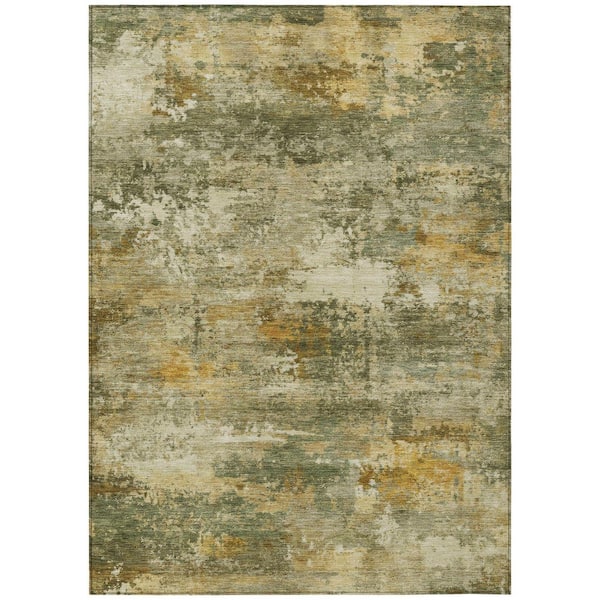Chantille Machine Washable Indoor/Outdoor Abstract ACN2368 Sage 3 ft. x 5 ft. Area Rug