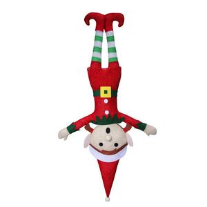 36 in. Fabric Pre-Lit Inept Girl Elf Hanging Lawn Decor