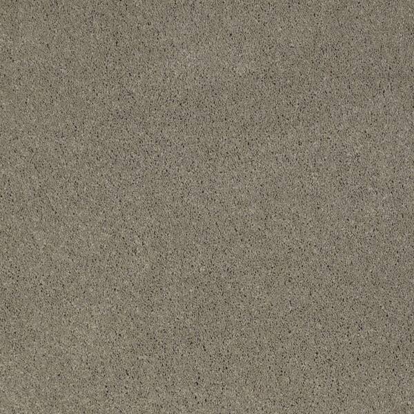 SoftSpring Carpet Sample - Miraculous I - Color Castle Grey Texture 8 in. x 8 in.