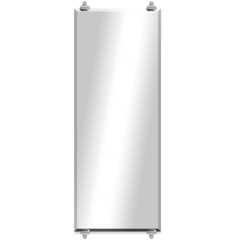 Modern Rustic (15in. W x 54in. H) Frameless Rectangular Beveled Wall Mirror